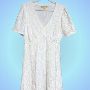 Michael Kors White Textured Dress Size Medium